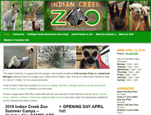 Tablet Screenshot of indiancreekzoo.com
